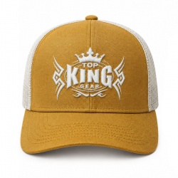 Men's Curved Bill Mesh Trucker Hat - 5 Panel