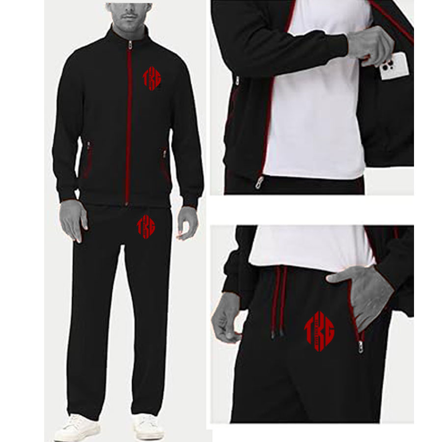 Men's Full Zip Sports Training Tracksuit - Top King Gear