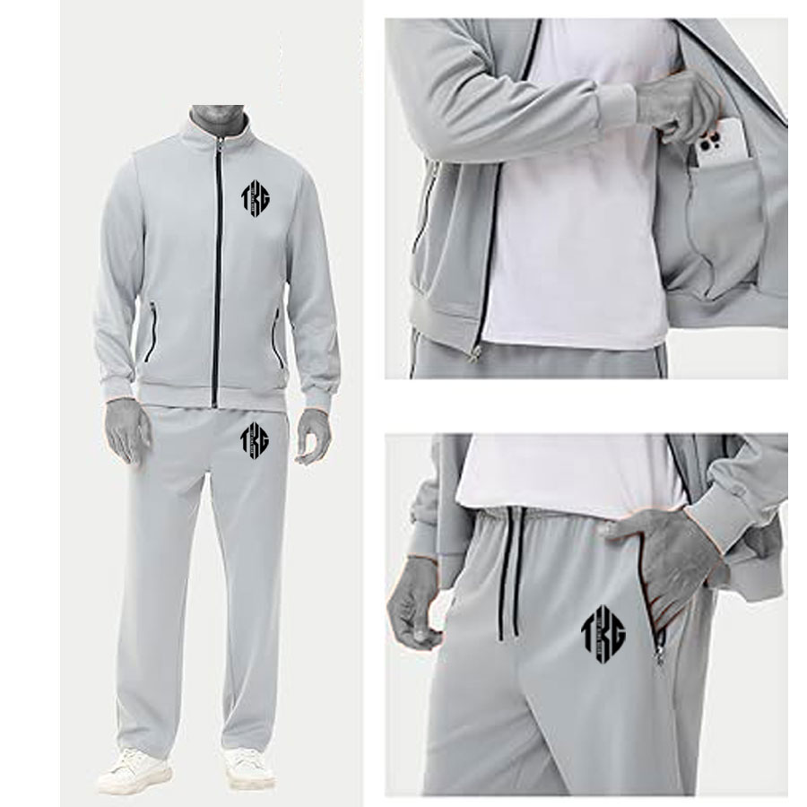 Men's Full Zip Sports Training Tracksuit - Top King Gear
