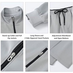 Men's Full Zip Sports Training Tracksuit - Top King Gear