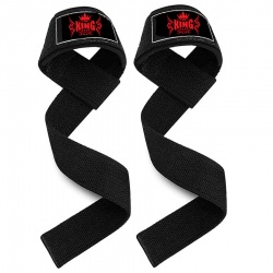 Black Weightlifting Training Gym Wrist Straps:-