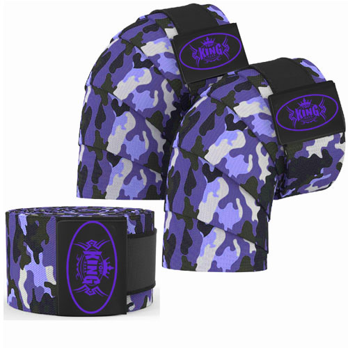 WEIGHT LIFTING HEAVY DUTY CAMO KNEE WRAPS
