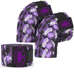 purple camouflage weightlifting knee wraps
