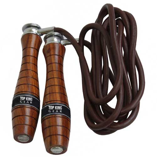 SKIPPING ROPE ADJUSTABLE WEIGHTED LEATHER 