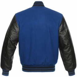 Black Wool Arm Leather Baseball Varsity Jackets