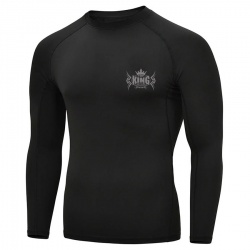  Black Custom Long Sleeve Compression Rash Guard:-