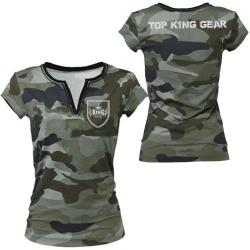 Custom Full Sublimation Camo V-Tee Shirts Women's
