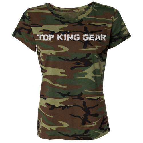 100% Cotton Ladies Camouflage T Shirts/ Women Camo T Shirts
