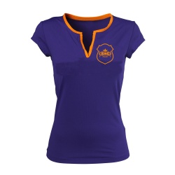 LADIES FITNESS V-TEE CONTRAST RIB SHIRT