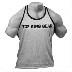 Men Raw Edges Stringer Gym Tank Top